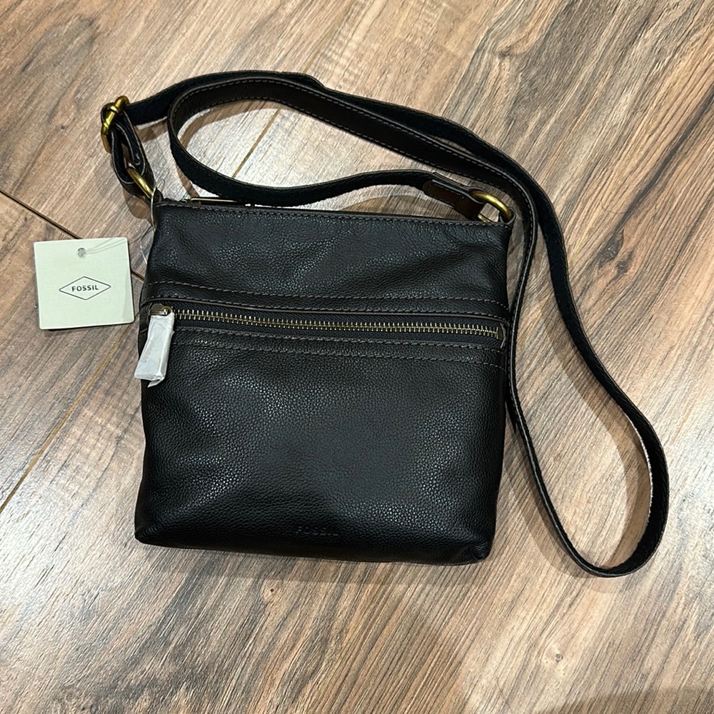 FOSSIL Voyager SM XBODY BLACK NWT crossbody bag